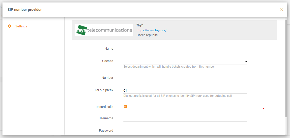 Integrazione Fayn in LiveAgent