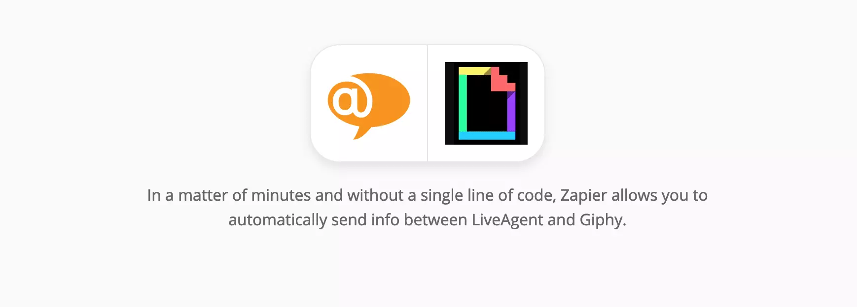 Integrazione di LiveAgent e Giphy su Zapier