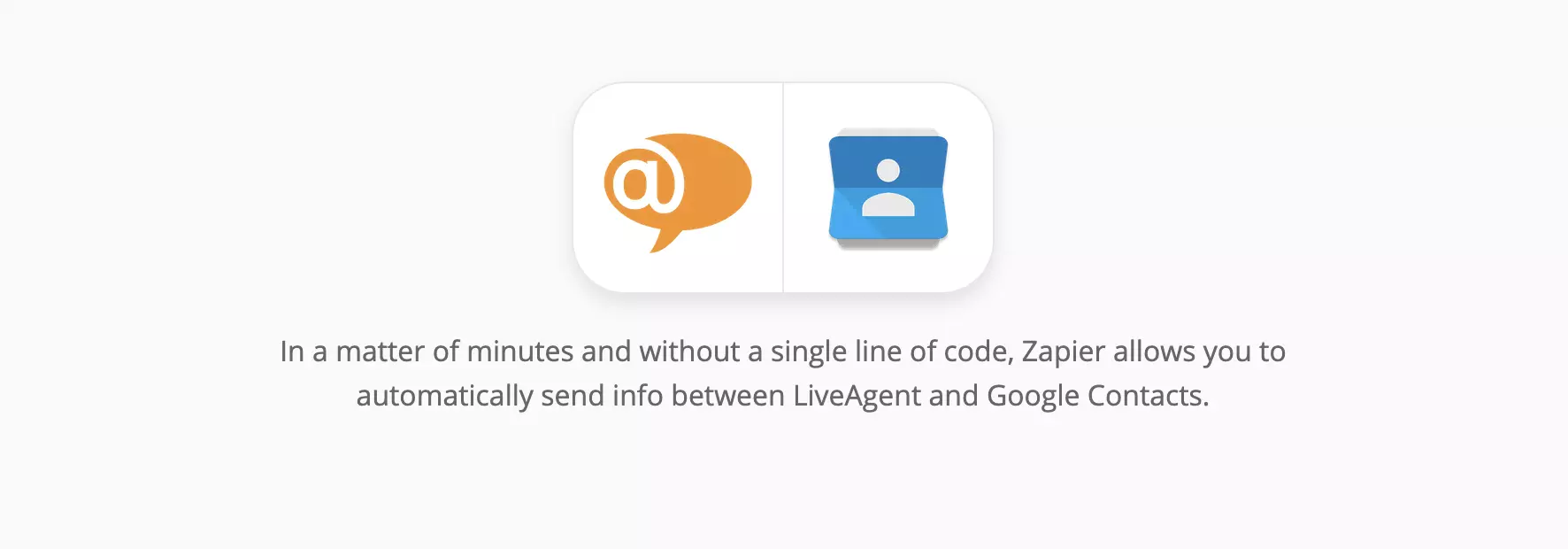 LiveAgent e pagina integrazioni Google Contacts su Zapier