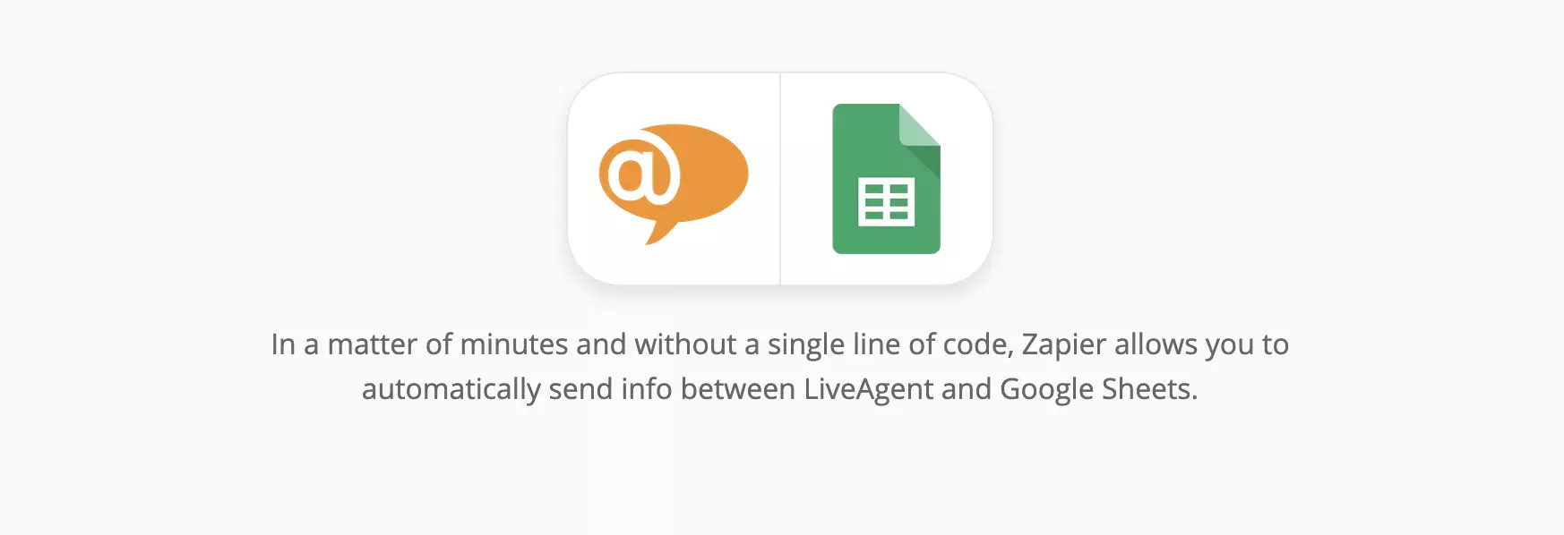Integrazione LiveAgent e Google Sheets su Zapier