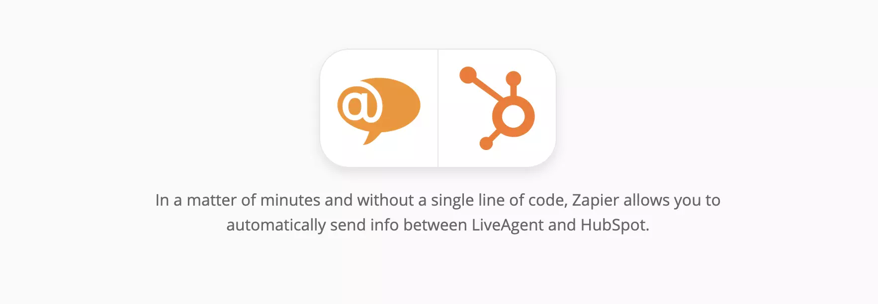 Pagina di integrazione HubSpot e LiveAgent su Zapier