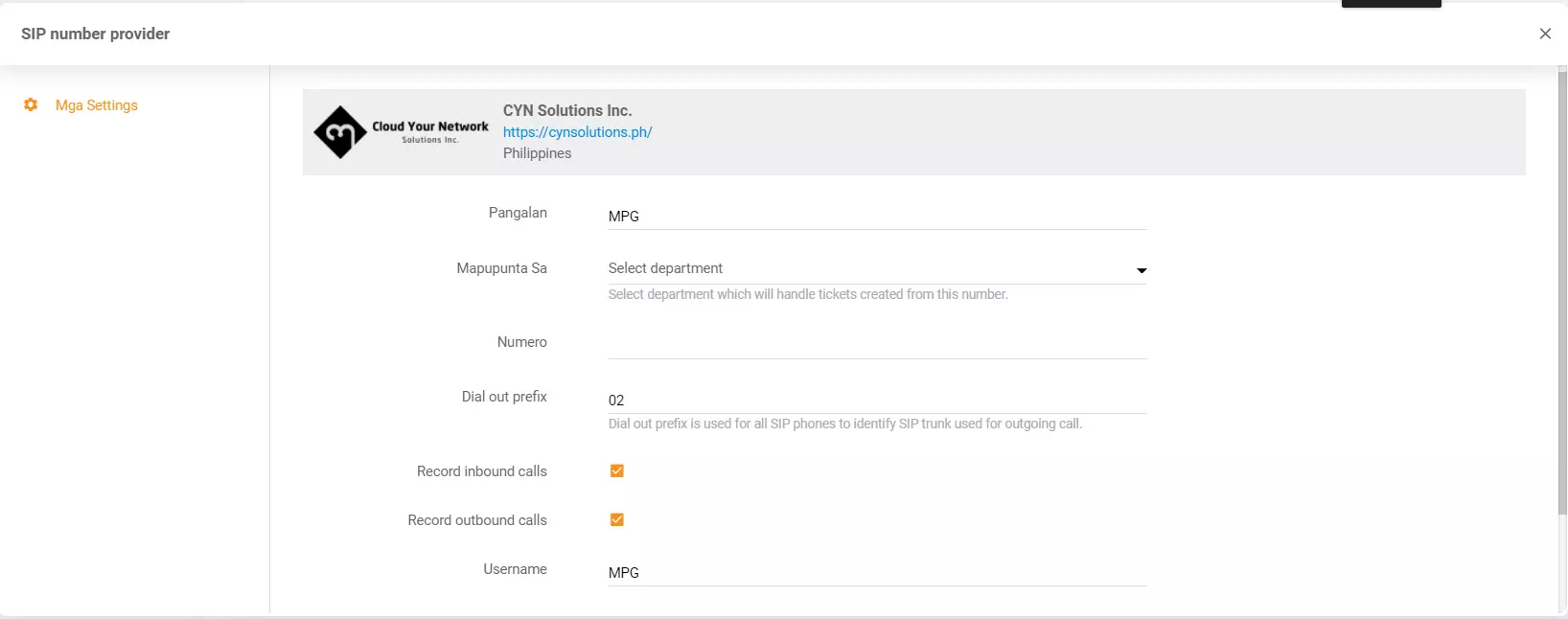 Credenziali CYN Solutions Inc