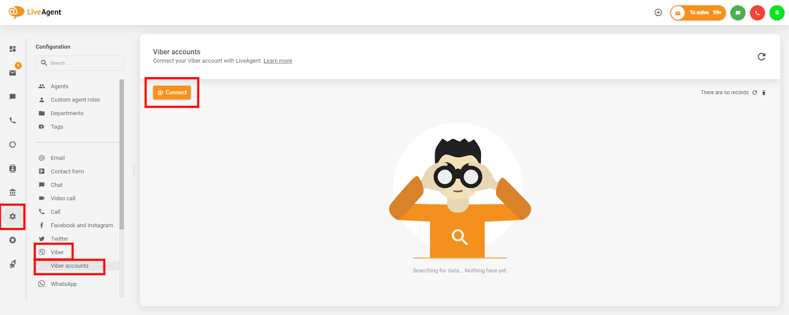 Come trovare l'integrazione di Viber nel pannello di LiveAgent