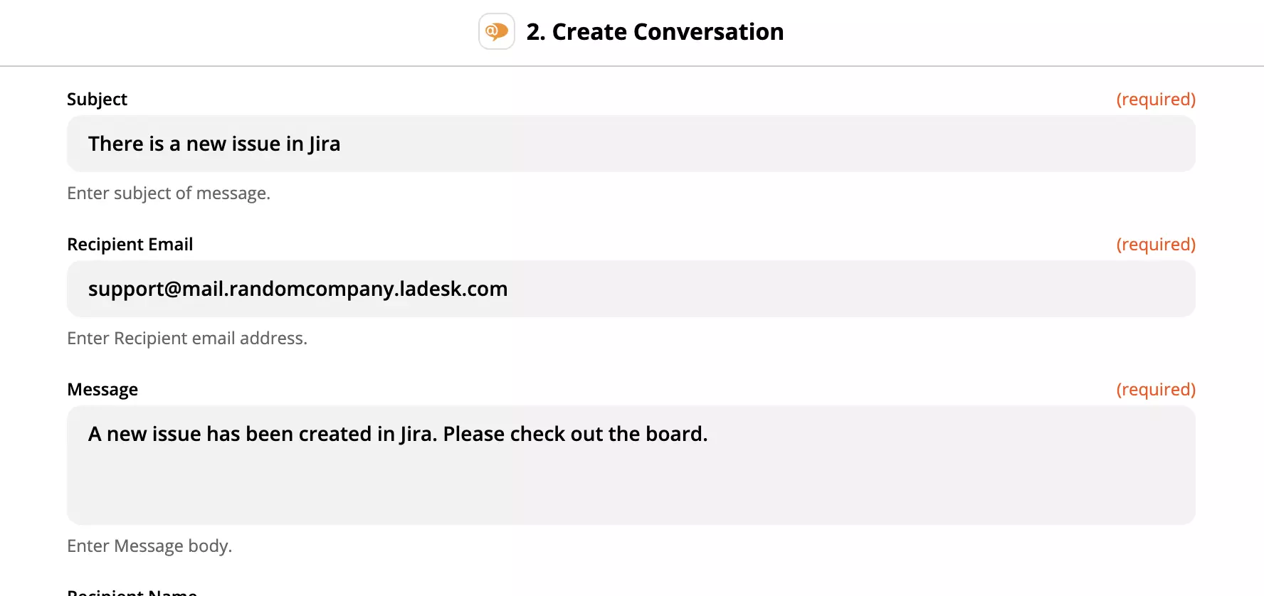 LiveAgent action setup on Zapier