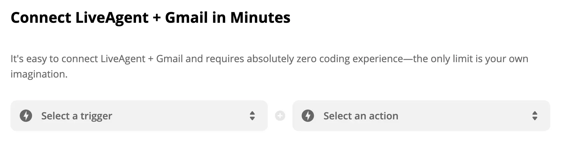 Selezione trigger e azione