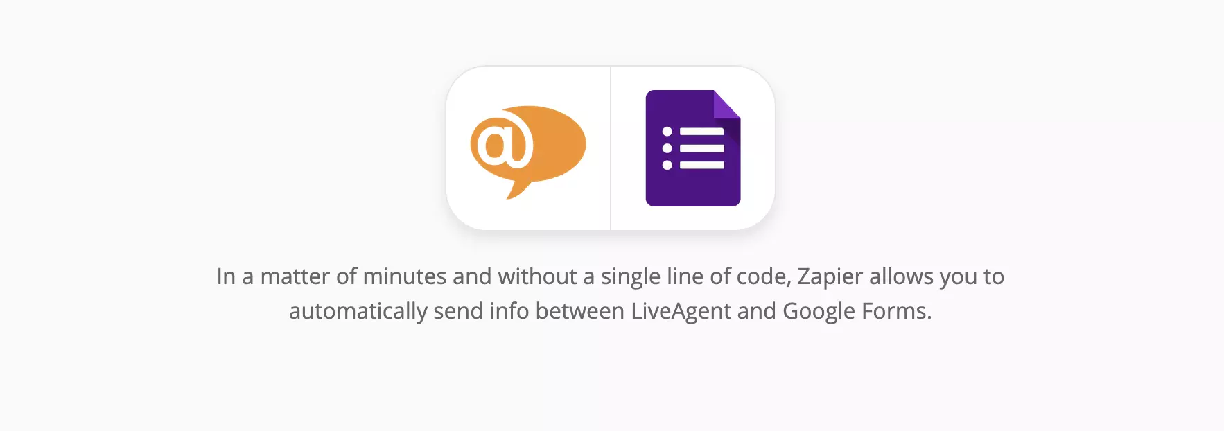 LiveAgent and Google Forms integrations page on Zapier