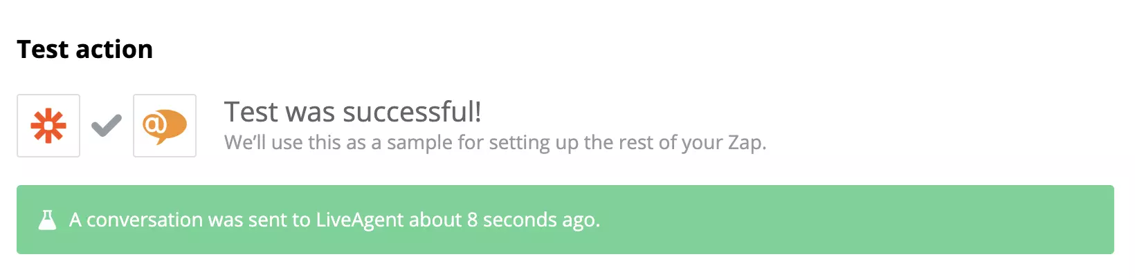 Test riuscito dell'integrazione tra Google Sheets e LiveAgent
