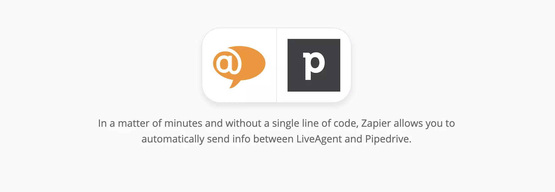 Pagina delle integrazioni LiveAgent e PipeDrive su Zapier