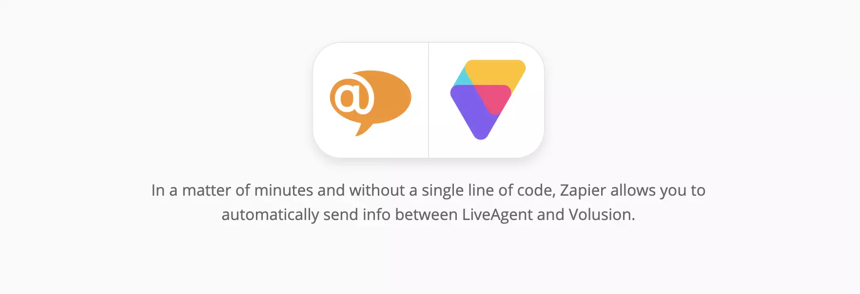 Integrazione LiveAgent e Volusion su Zapier