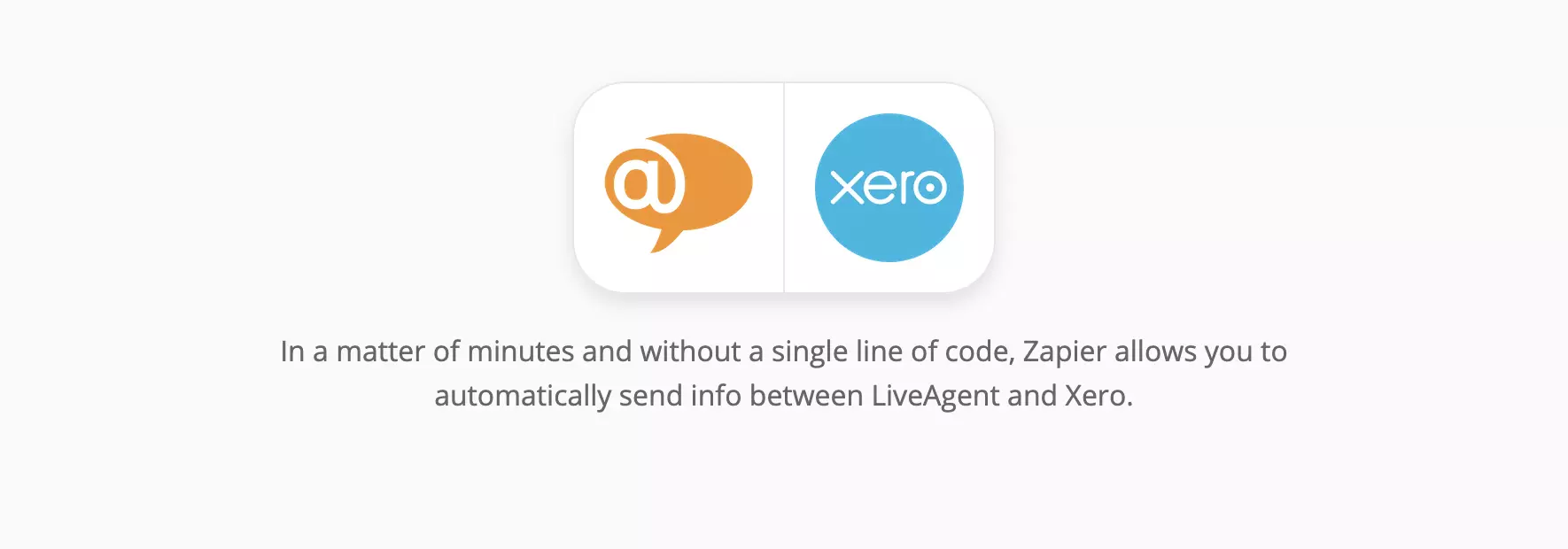 Pagina di integrazione Xero e LiveAgent su Zapier