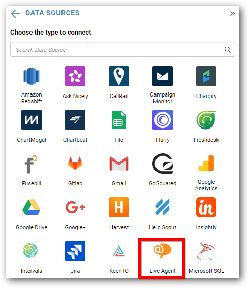 Pulsante di connessione Bold BI LiveAgent