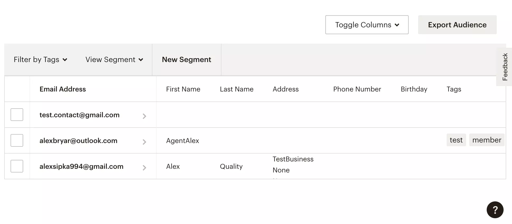 Un nuovo abbonato è stato aggiunto a Mailchimp dopo l'integrazione riuscita