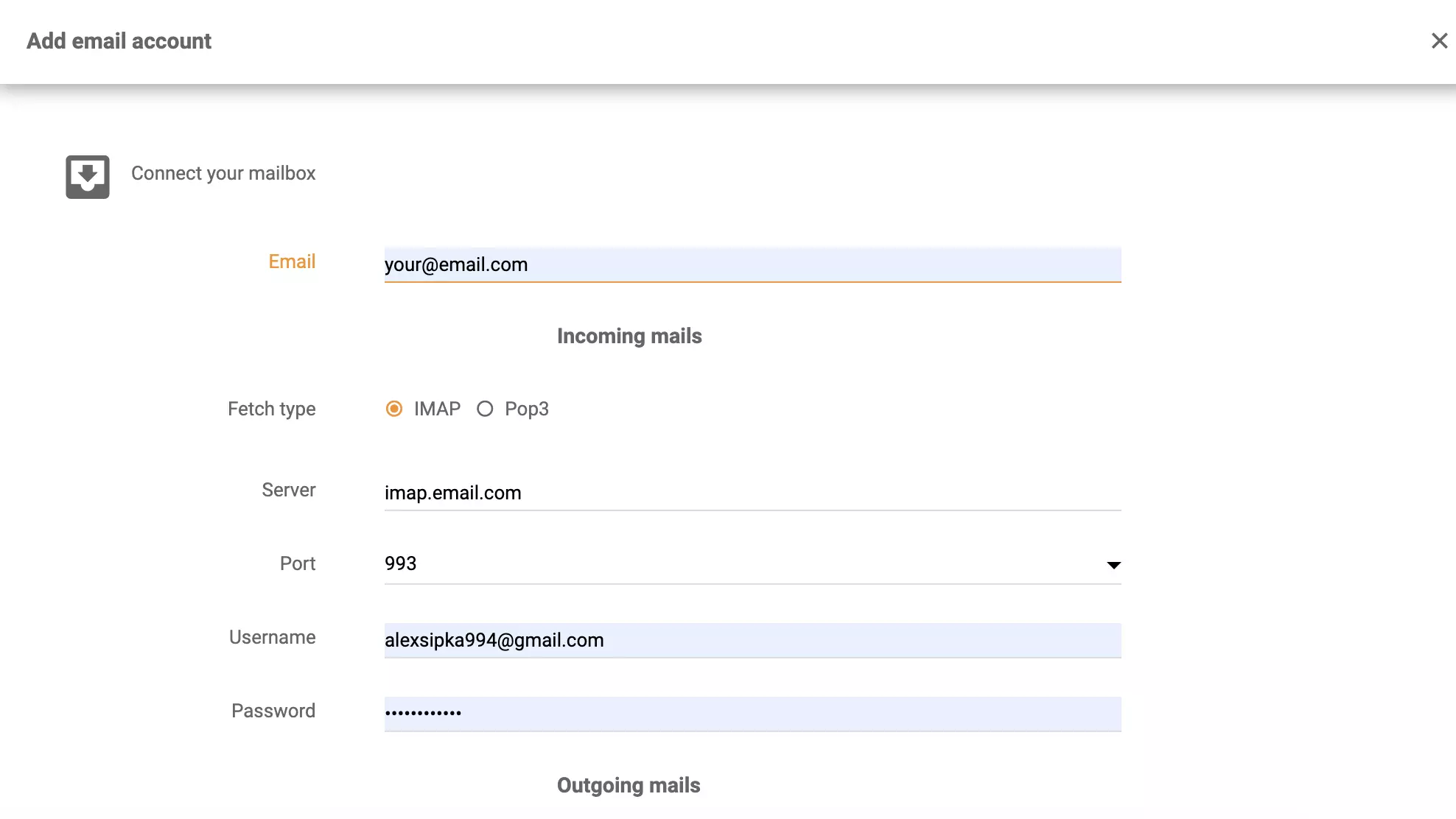Configurazione IMAP/POP3 di Microsoft Server Exchange in LiveAgent