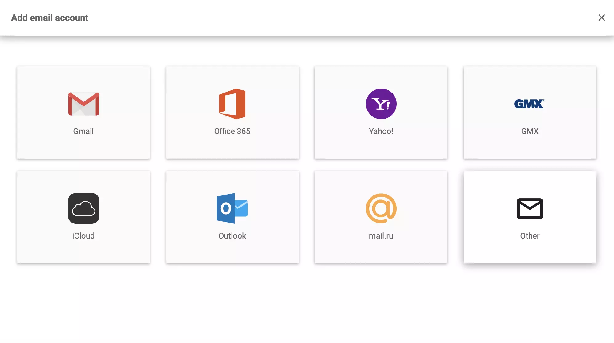 Opzioni di configurazione dell'account email di LiveAgent