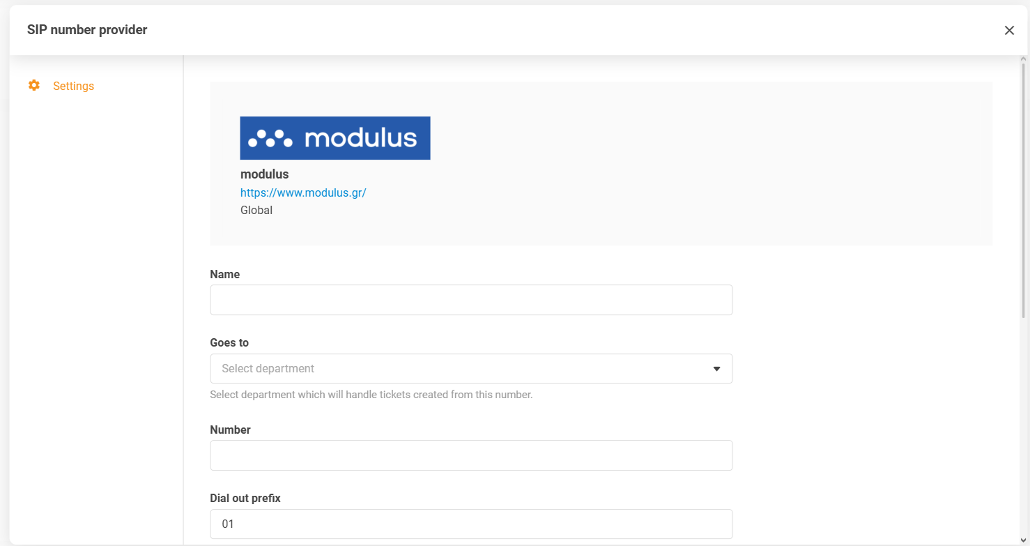 Integrazione Modulus in LiveAgent