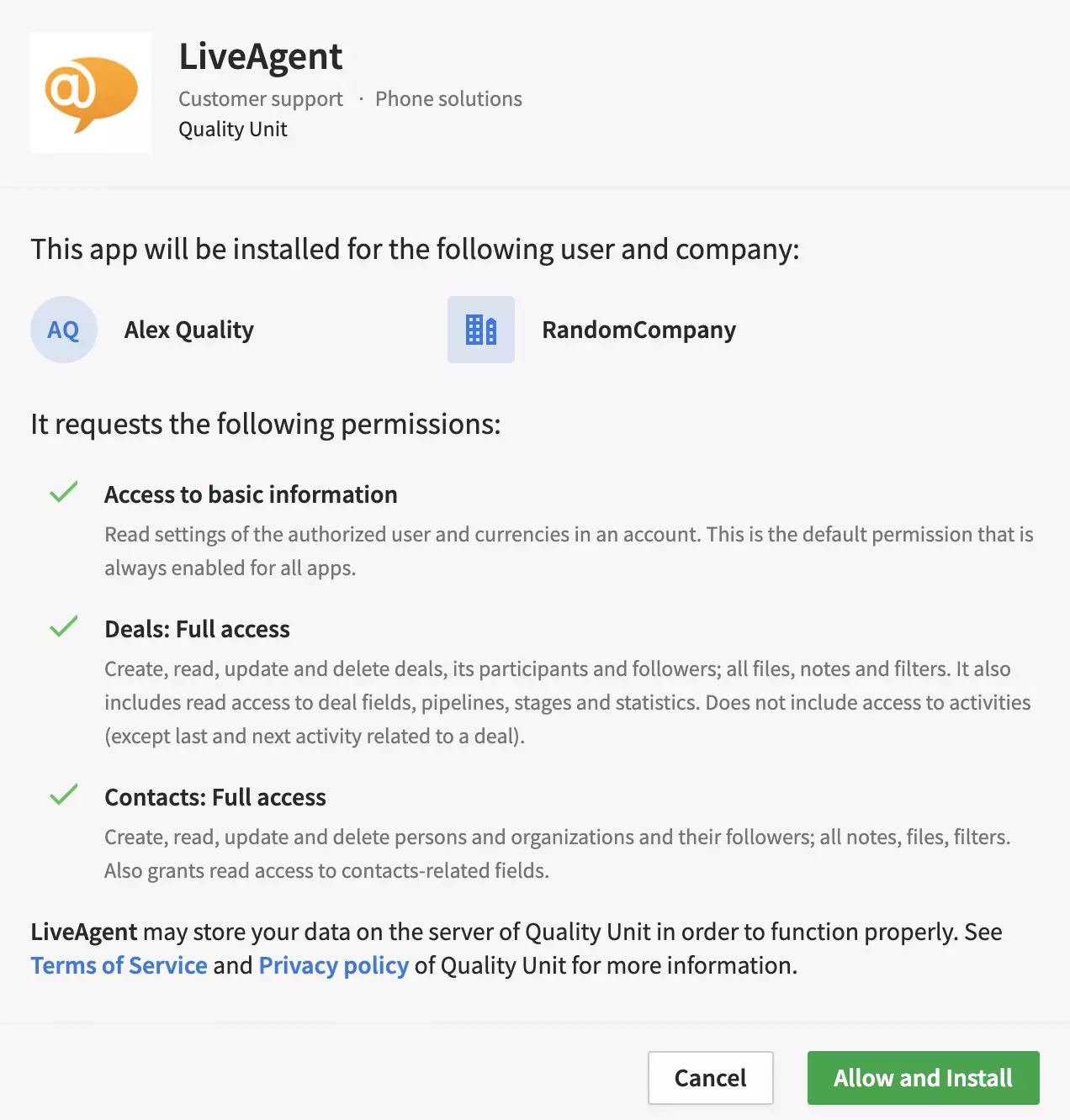 Installa il plugin PipeDrive per LiveAgent