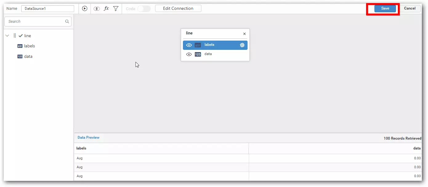 Bold BI Salva origine dati