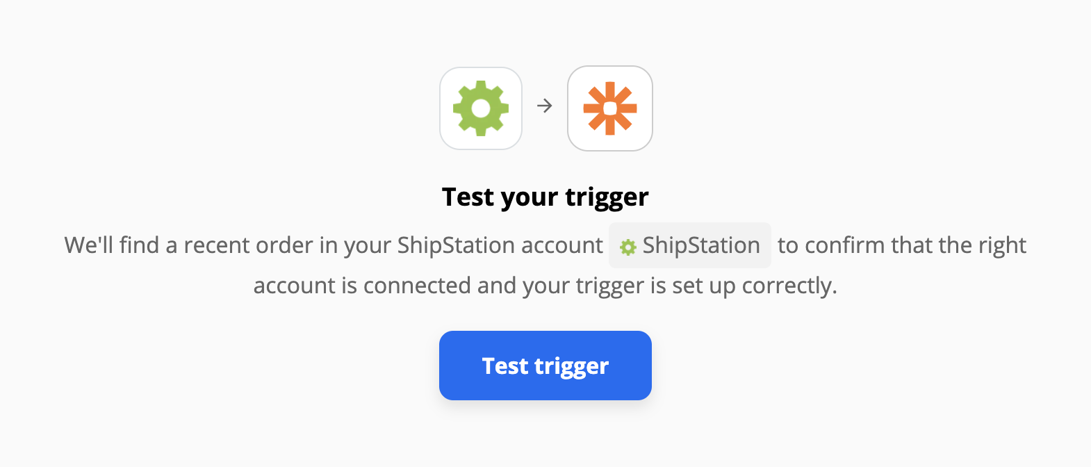 Test del trigger ShipStation dopo la configurazione