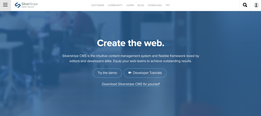 Sito web Silverstripe con opzioni di demo e download