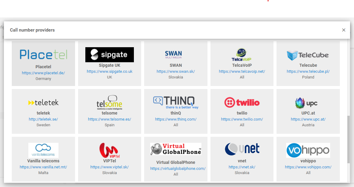 VNet - Partner VoIP di LiveAgent
