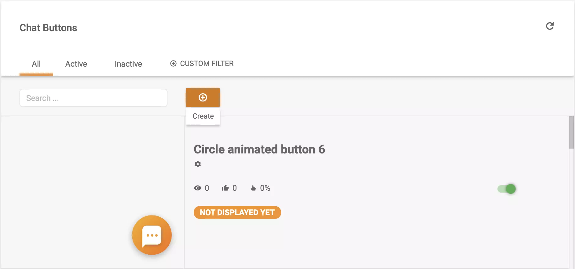 Creazione del pulsante chat nella configurazione di LiveAgent