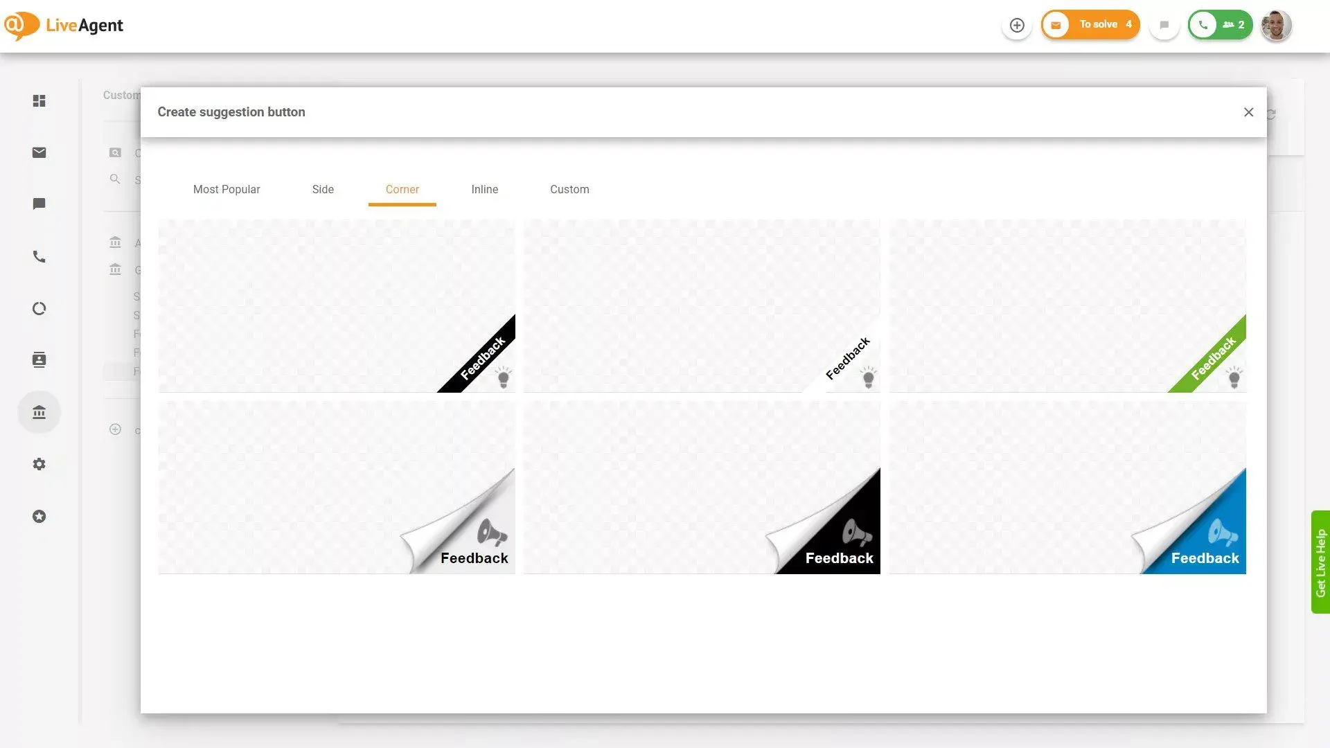 Feedback e Suggerimenti LiveAgent