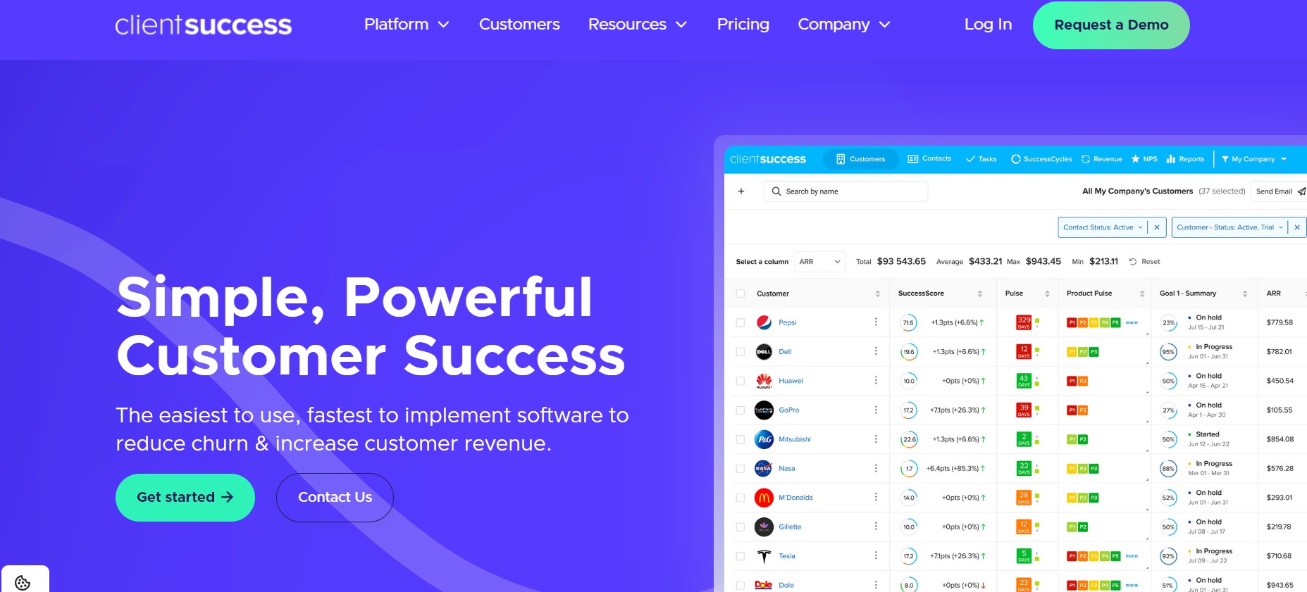 Homepage di Clientsuccess