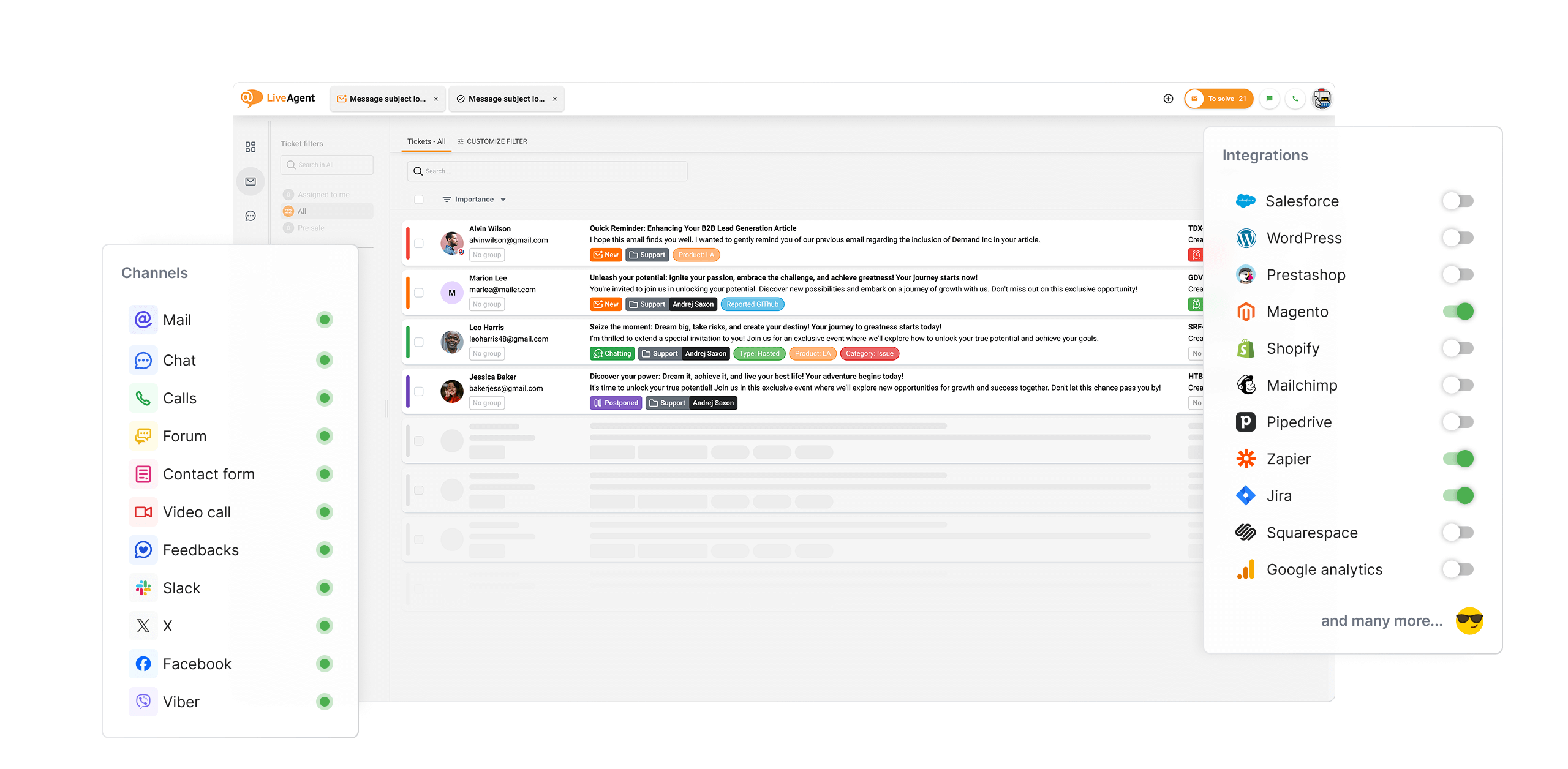 Connettiti con i tuoi clienti su tutti i canali