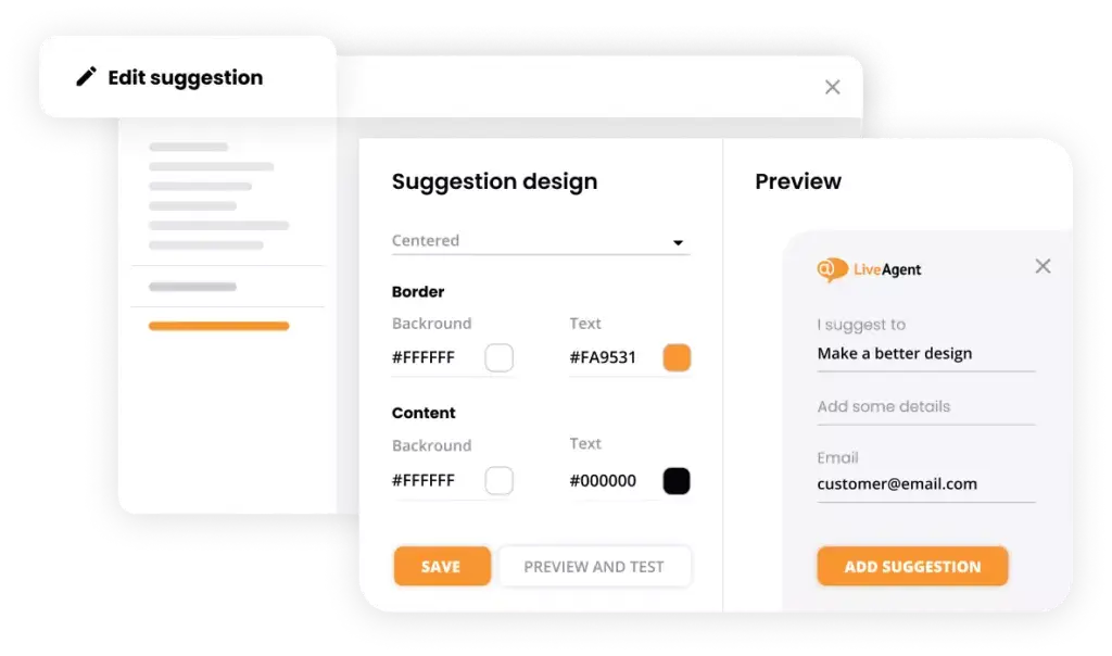 Feedback e suggerimenti