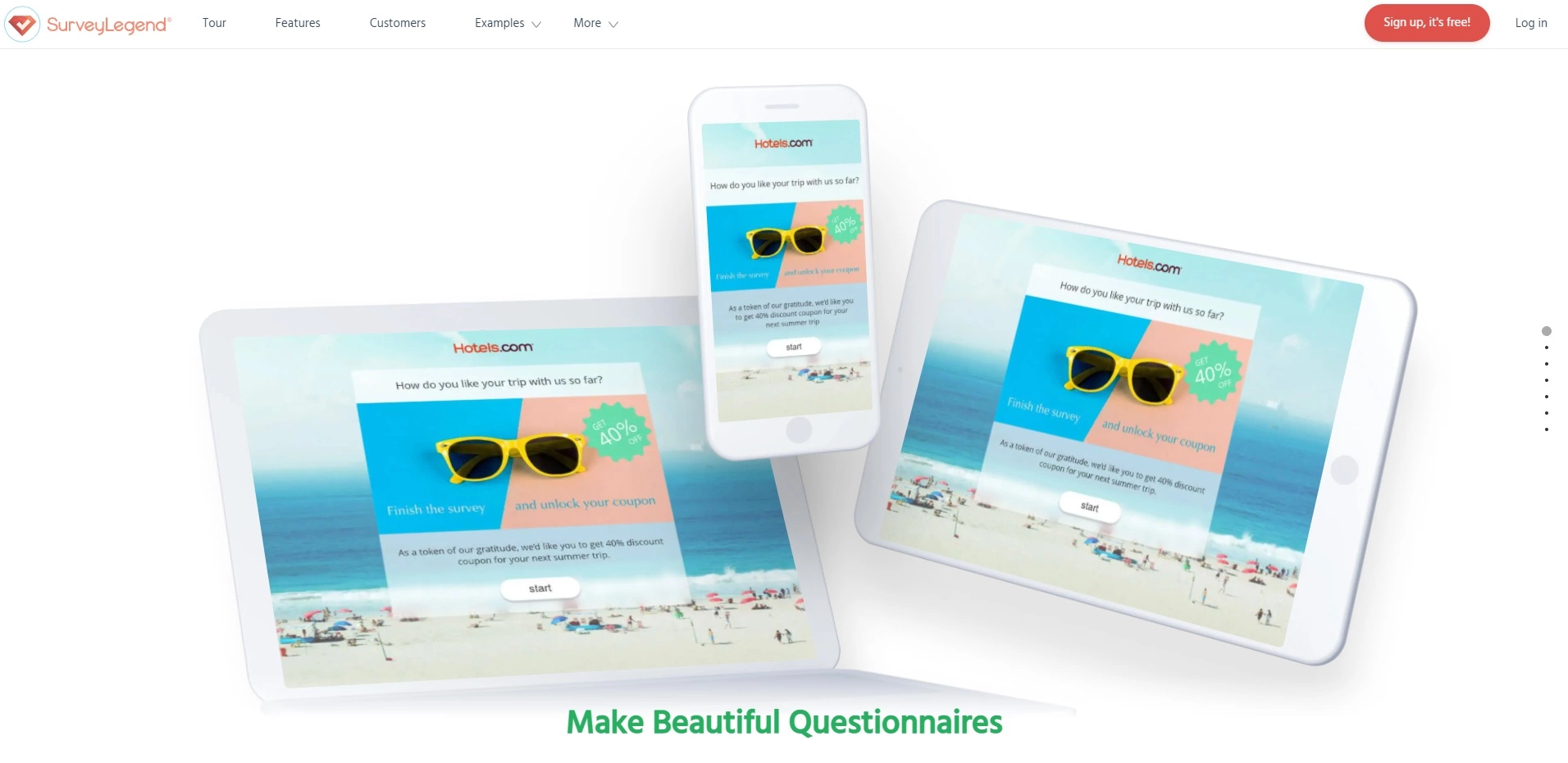 Homepage di SurveyLegend