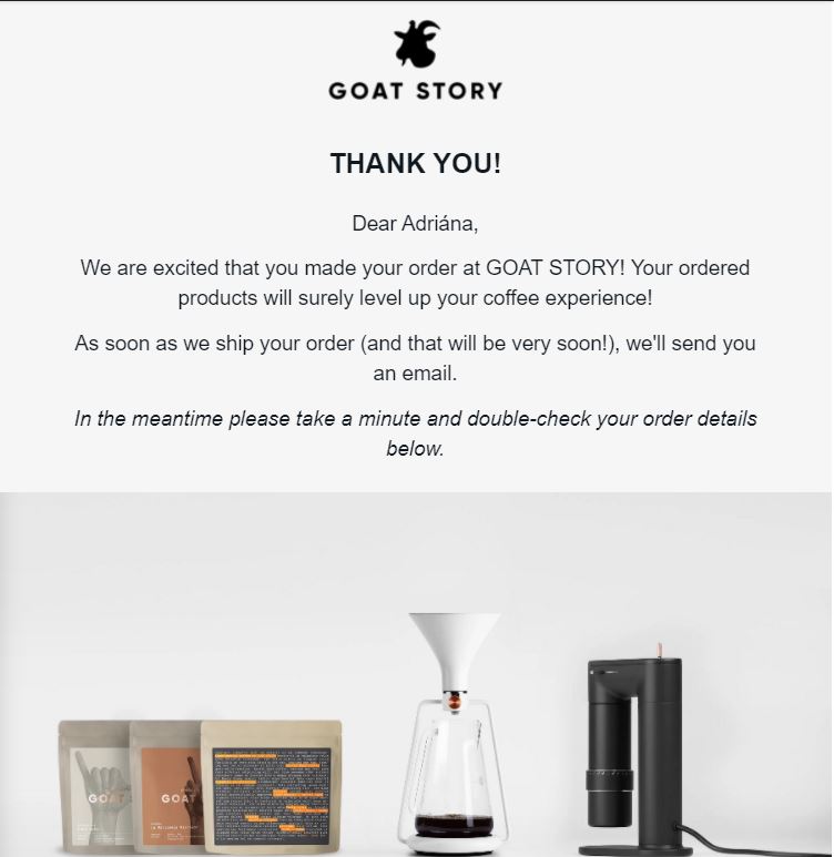 Esempio di storia email