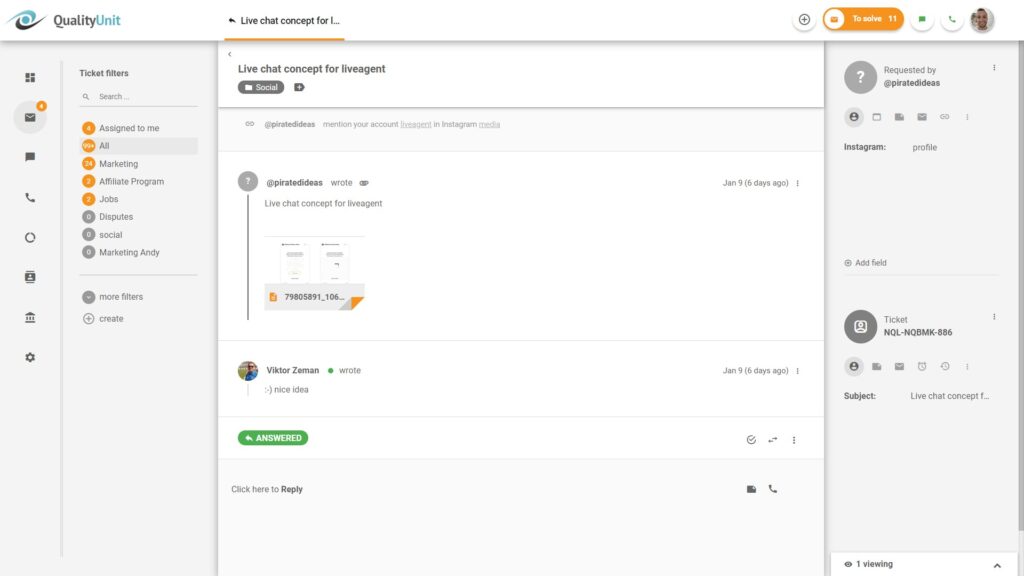 Gestione dei reclami su Instagram