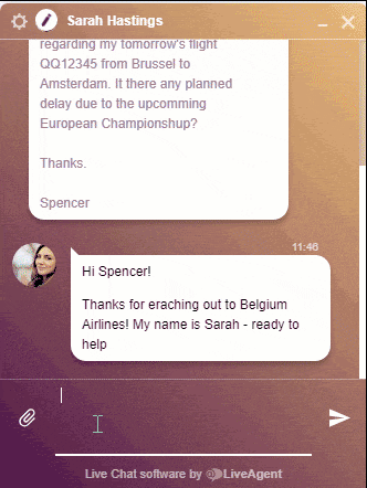 LiveAgent - feedback agente live chat - gif
