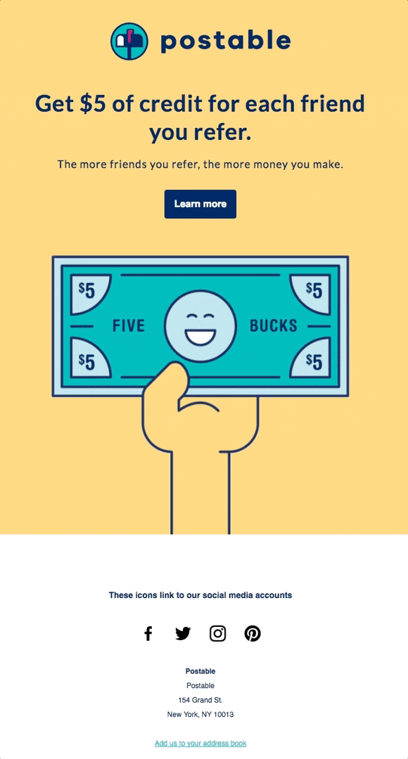 Esempio di programma di marketing di referral